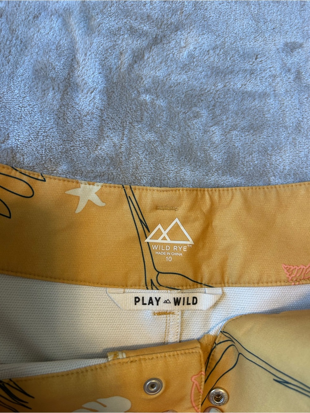 Wild Rye PLAY + WILD Yellow mountain biking shorts